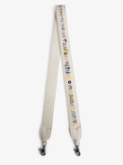 Shoulder Strap - Ecru grained leather shoulder strap with customised details designed by Humberto Cruz.