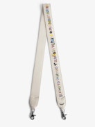 Shoulder Strap - Ecru grained leather shoulder strap with customised details designed by Humberto Cruz.