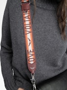 Zadig Shoulder Strap - Adjustable shoulder strap with nylon effect and leather finish with wings signatures.