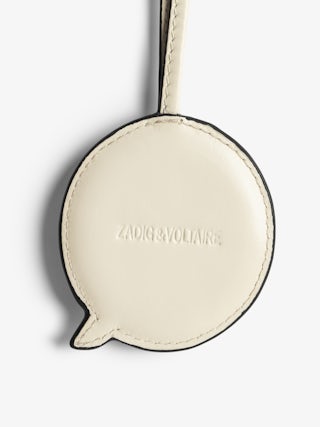 Charms Grigri Kiss - Vintage-effect patent leather grigri charm with print, designed to be attached to a bag for example.