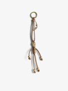 Charms Grigri Skull - Smooth leather grigri charm in the shape of a skeleton to hang on a bag, for example.