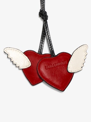 Love Cherry Vintage Keychain - Vintage-inspired patent leather cherry-shaped grigri charms to hang on a bag, for example.
