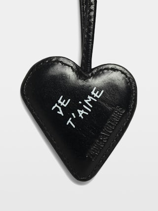 Flash Heart Keyring - Lucky charm in heart-shaped patent leather with a vintage-inspired effect, to hang on a bag for example.