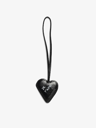 Flash Heart Keyring - Lucky charm in heart-shaped patent leather with a vintage-inspired effect, to hang on a bag for example.