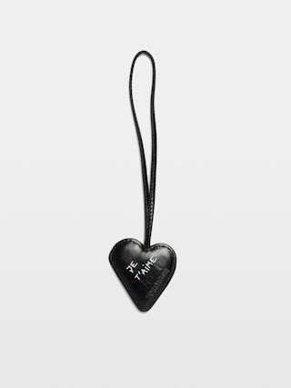 Flash Heart Keyring - Lucky charm in heart-shaped patent leather with a vintage-inspired effect, to hang on a bag for example.
