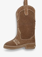 Tex Keyring - Tex keyring in the shape of a cowboy boot made of suede leather, can be attached to a bag for example.
