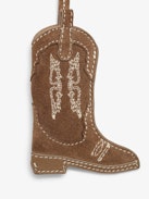 Tex Keyring - Tex keyring in the shape of a cowboy boot made of suede leather, can be attached to a bag for example.