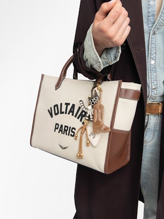 Tex Keyring - Tex keyring in the shape of a cowboy boot made of suede leather, can be attached to a bag for example.