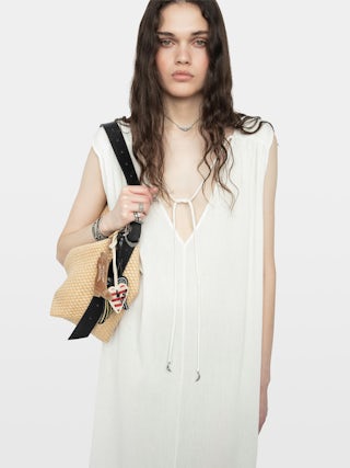 Tex Keyring - Tex keychain in the shape of a cowboy boot made of suede leather, can be attached to a bag for example.