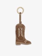 Tex Keyring - Tex keyring in the shape of a cowboy boot made of suede leather, can be attached to a bag for example.