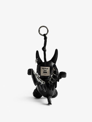 Voodoo Devil Keyring - Vintage-inspired patent leather charm in cherry shape to attach to a bag.