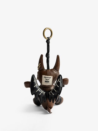 Voodoo Devil Vintage Keyring - Vintage-inspired patent leather charm in cherry shape to attach to a bag for example.