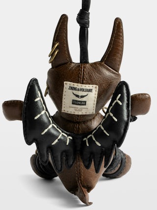 Voodoo Devil Vintage Keyring - Vintage-inspired patent leather charm in cherry shape to attach to a bag for example.