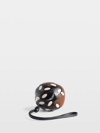 Keyring Chocolate Chou - Leather keyring, profiterole design.