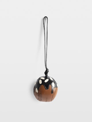 Keyring Chocolate Chou - Leather keyring, profiterole design.