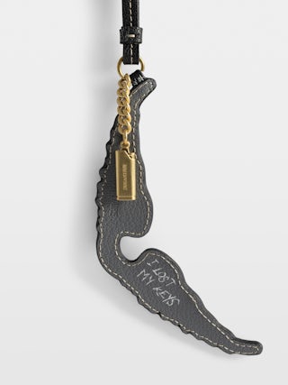 Z Wings Monogram Keyring - Keyring with wings monogram print, lighter charm and tag.