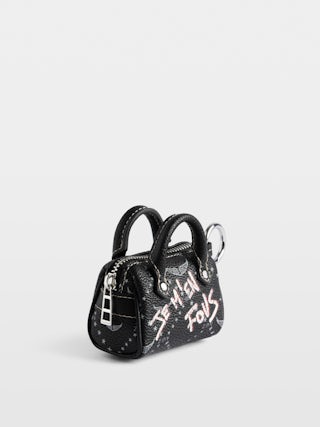 Sunny Micro Keyring - Miniature sunny keyring with monogram and tag.