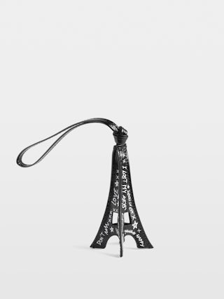 Keyring Zadig Tower - Eiffel Tower charm with signature tags and wings.