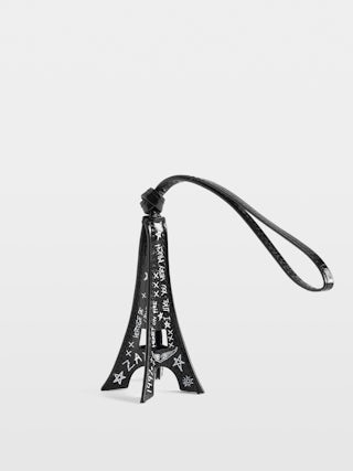 Keyring Zadig Tower - Eiffel Tower charm with signature tags and wings.