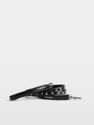 Zadog Lead - Dog lead in vintage-effect leather with print.