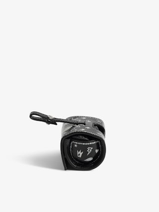 Zadog Bag - Dog bag case in vintage effect leather with print.