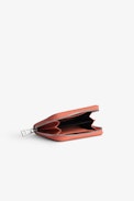 Mini ZV Wallet - Women's wallet in orange grained leather.