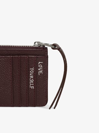 ZV Card Cardholder - Leather cardholder with signature wings.