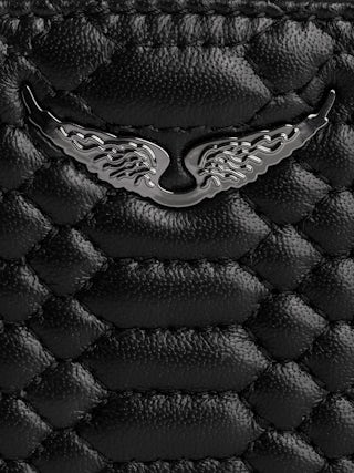 Quilted ZV Pass Card Holder - Quilted card holder in matte leather.