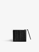 ZV Fold Purse - Quilted lambskin leather purse in black