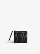 ZV Fold Purse - Quilted lambskin leather purse in black
