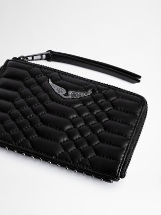 Portacarte ZV Card Trapuntato - Porta carte in pelle trapuntata.