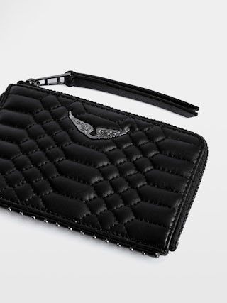Quilted ZV Card Cardholder - Quilted leather card holder.