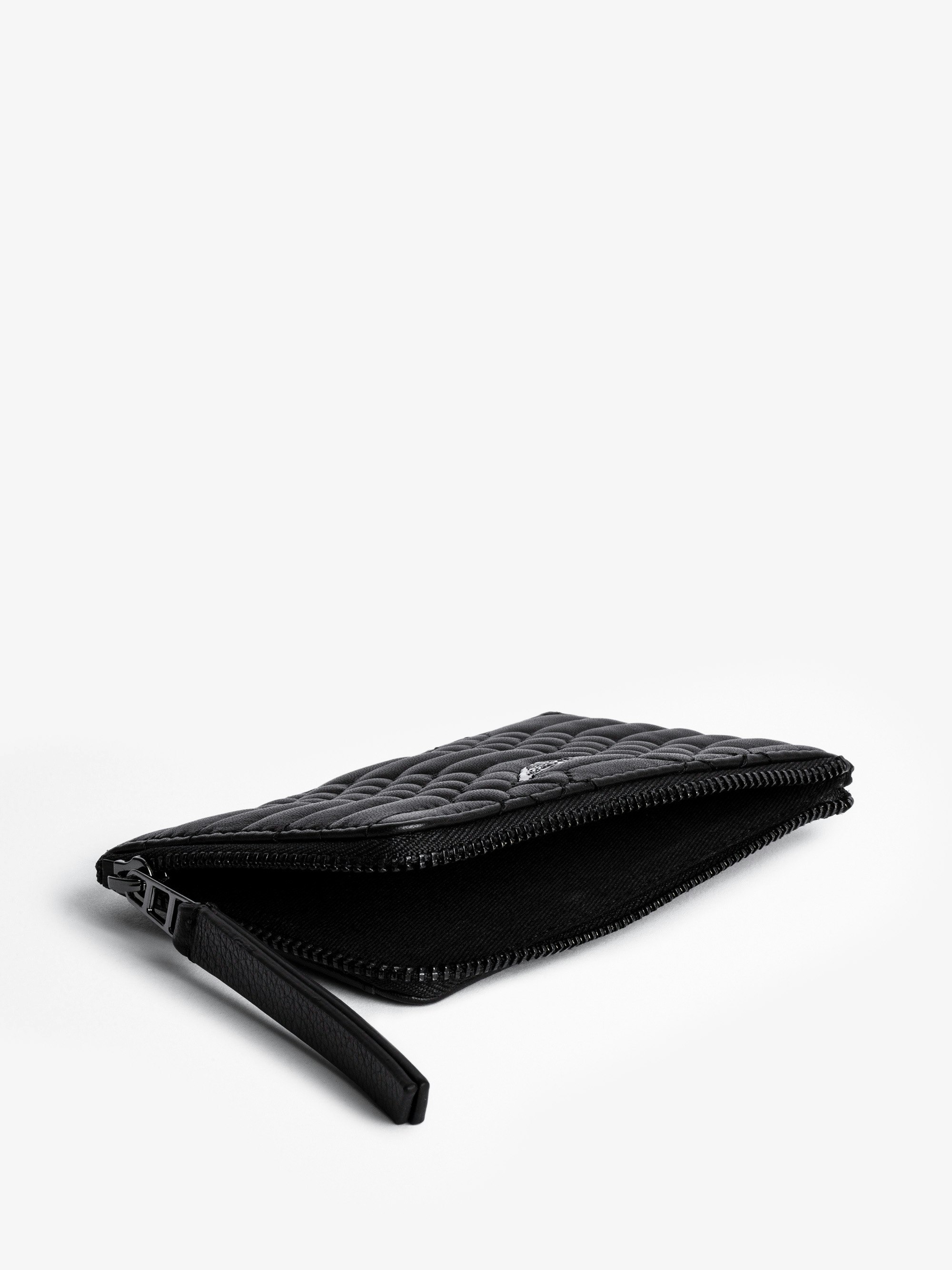 Quilted Black Leather Card Holder | Zadig&Voltaire