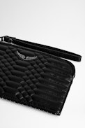 Pochette Phone Wallet Pelle - Pochette per telefono in pelle trapuntata