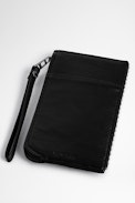 Pochette Phone Wallet Pelle - Pochette per telefono in pelle trapuntata