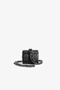 Custodia AirPods Pro Case Pelle - Custodia AirPods pro in pelle nera trapuntata