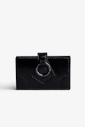 Sunny #2 Vintage Card Holder - Women's black vintage leather card holder