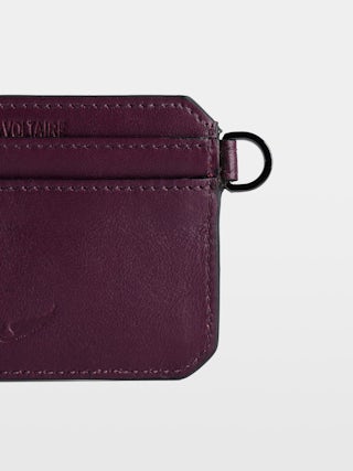 Card Holder Le Cecilia Pass - Leather card holder with C buckle.