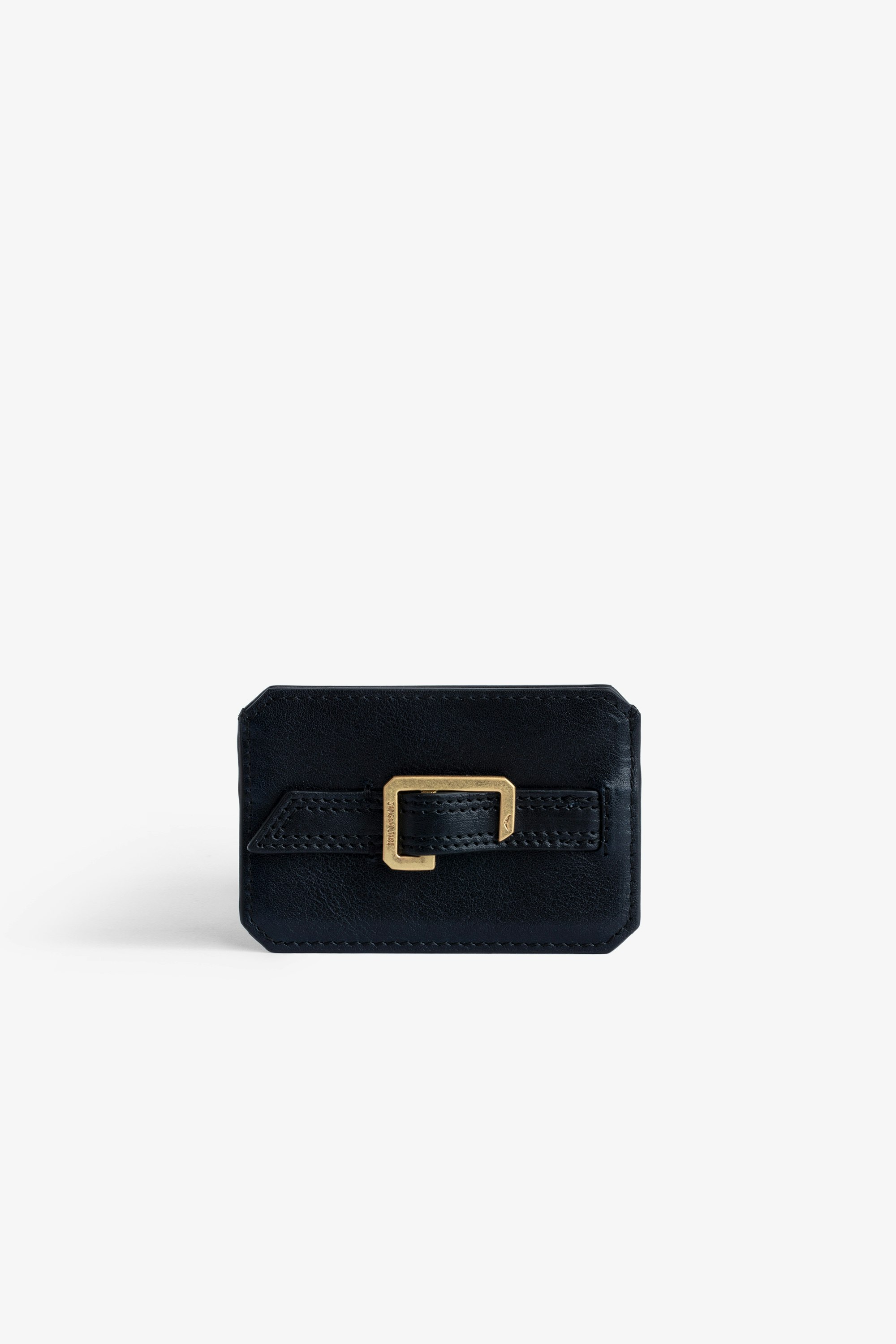 Le Cecilia Pass Card Holder Women’s navy blue leather card holder 