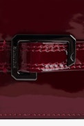 Le Cecilia Pass Card Holder - Women’s burgundy patent leather card holder
