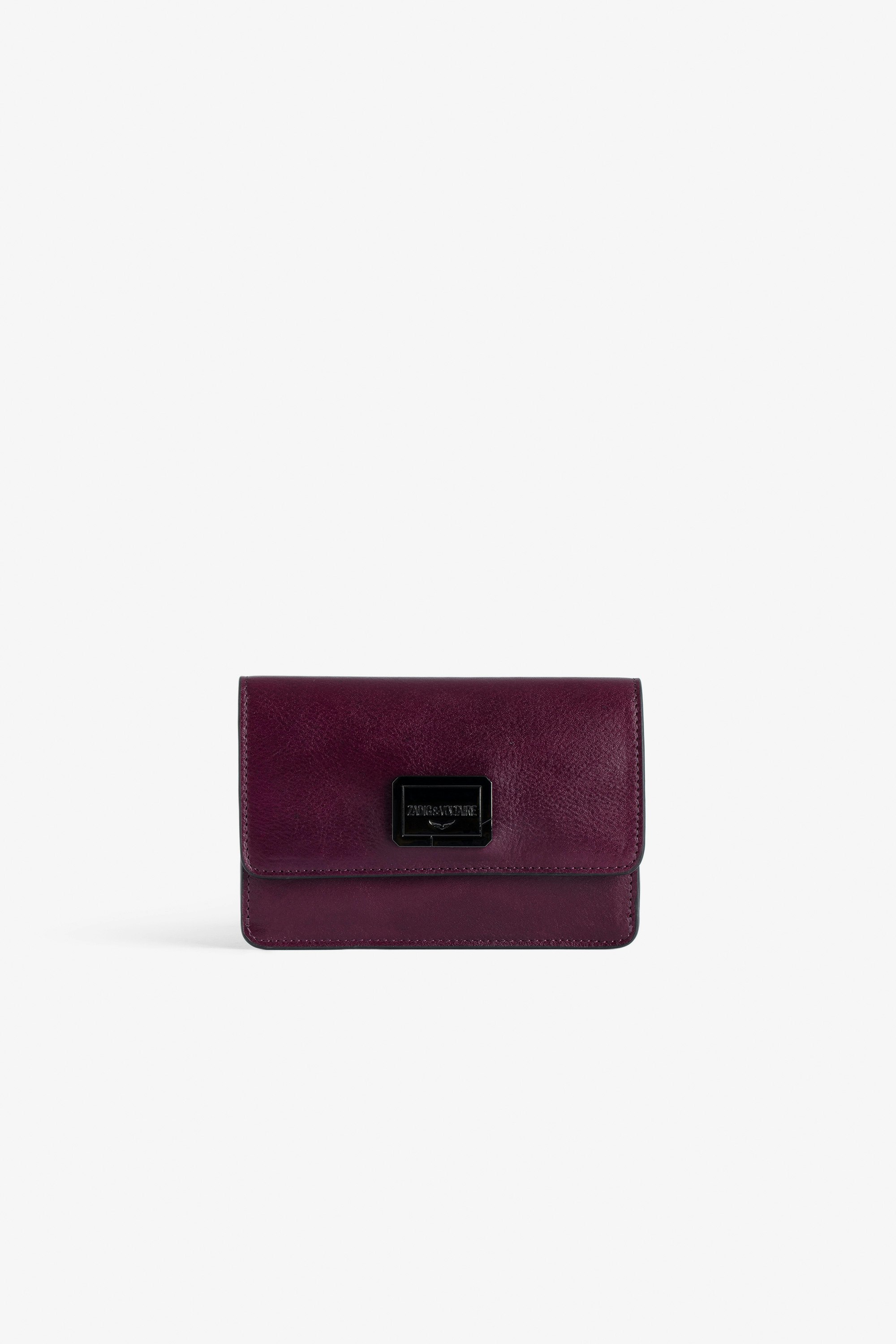 Le Cecilia Wallet Women’s burgundy leather wallet with flap