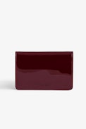 Le Cecilia Wallet - Women's burgundy patent leather wallet with flap