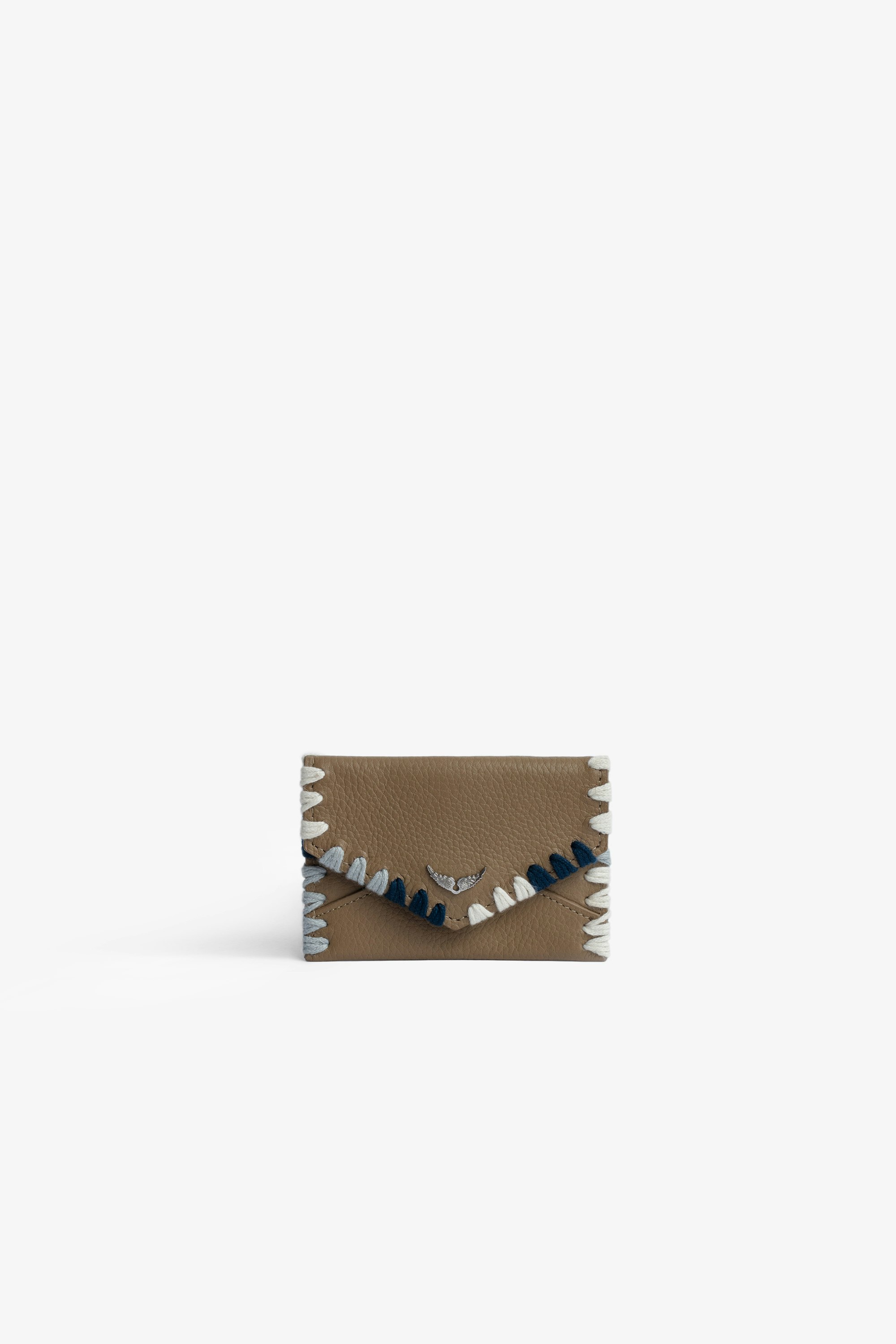 Secret クラッチバッグ Taupe grained leather clutch 