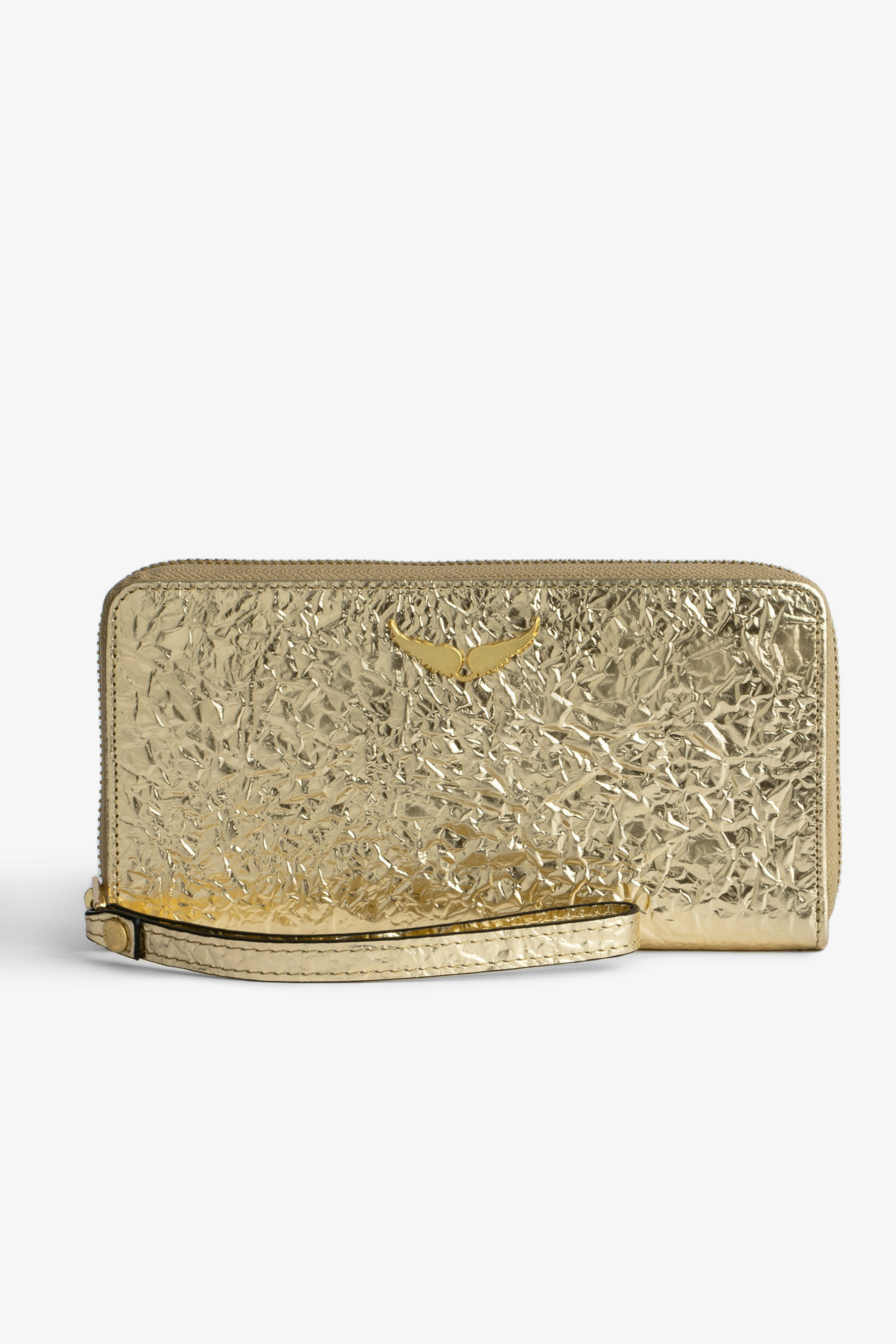 Compagnon 財布 Women’s metallic gold crinkled leather Compagnon wallet