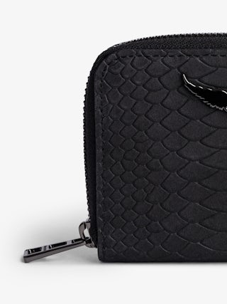 Mini ZV Soft Savage Wallet - Python-effect leather wallet.