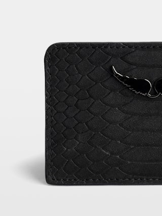 Tarjetero ZV Pass - Tarjetero de piel con efecto pitón.