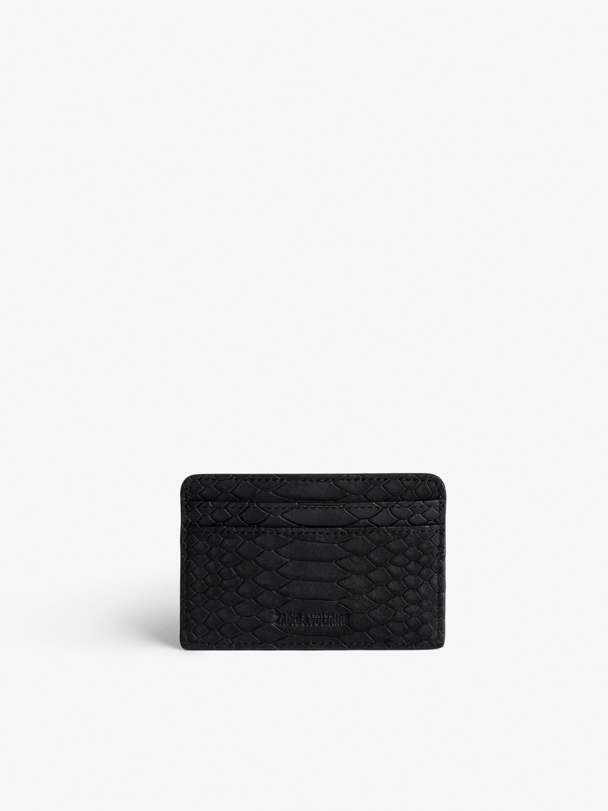 ☆Open Sale☆ ZADIG&VOLTAIRE カードケース ZV Soft Savage Pass Card Case - Black | Zadig&Voltaire