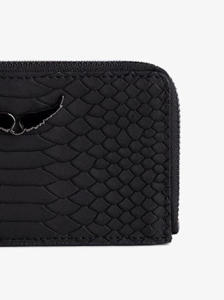 ZV Card Soft Savage Card Holder - Python-effect leather card holder.