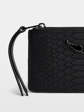 Tarjetero ZV Card Soft Savage - Tarjetero de piel efecto pitón.