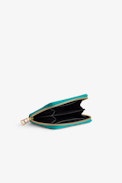 Mini ZV Wallet - Women’s wallet in blue leather with a surfing charm